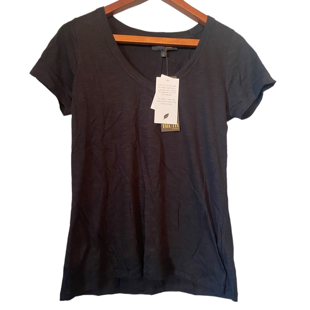 Truth by Republic Black Short Sleeve Shirt